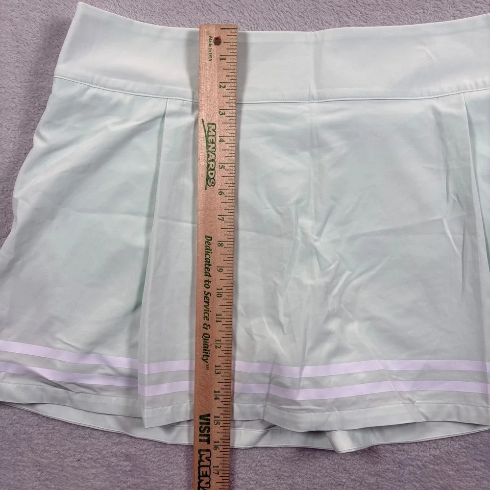 Calia TrueLight Golf Skort Mint‎ Green Pleated Striped 15 Inch Womens 16 NEW